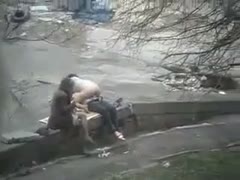 My ally managed to get a glimpse of a filthy pair having sex outside.